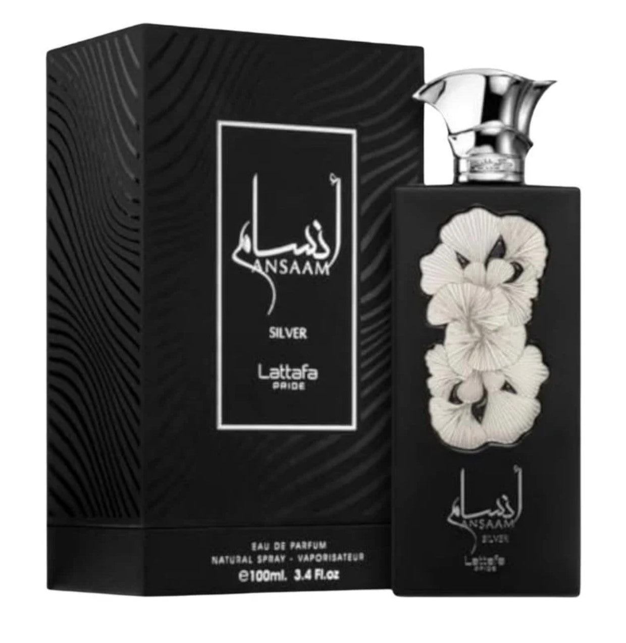 Lattafa Unisex Pride Ansaam Silver Eau de Parfum Spray 3.4Oz 100ml