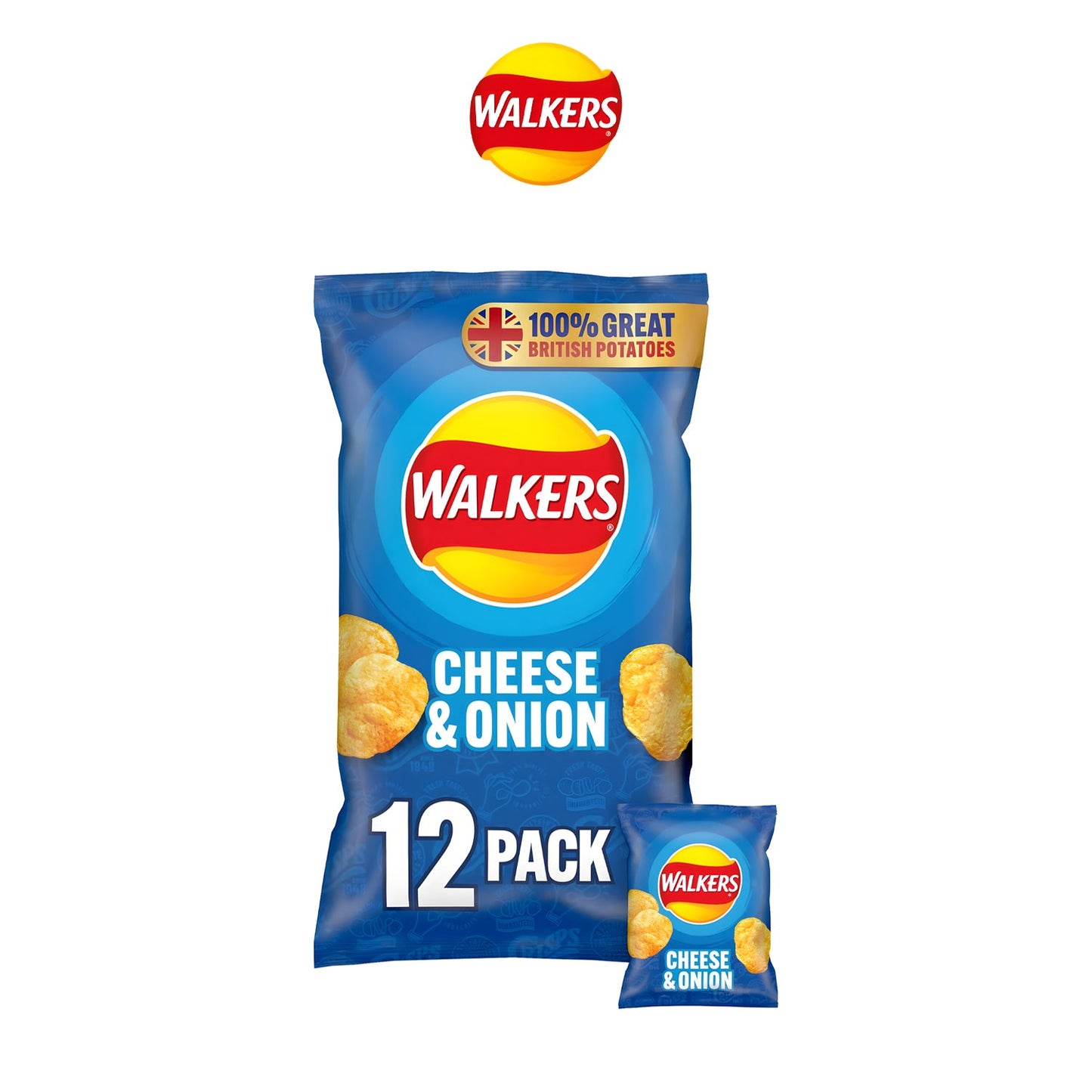 Walkers Cheese & Onion Crisps 12x25g - Barkat