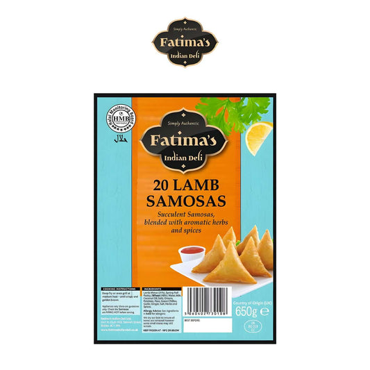 Barkat Fatima's Halal 20 Indian Deli Lamb Samosas - Fatima's Deli - Barkat