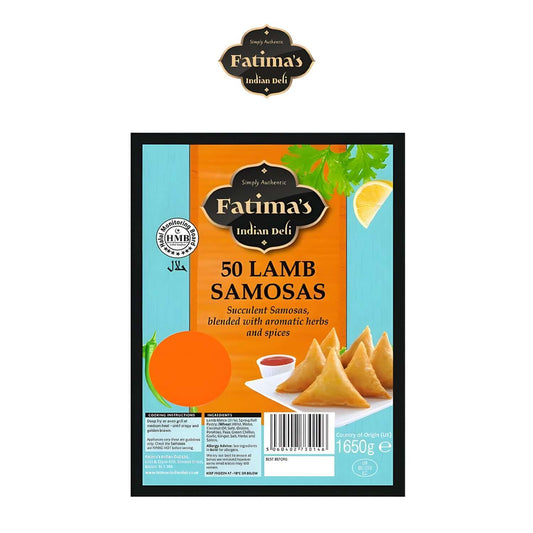 Barkat Fatima's Halal Indian Deli 50 Lamb Samosas