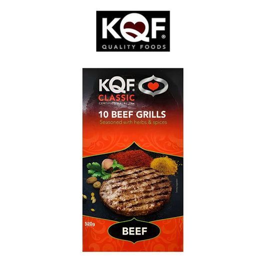Barkat KQF Classic Beef Grills 10pk with herbs Spice - Halal