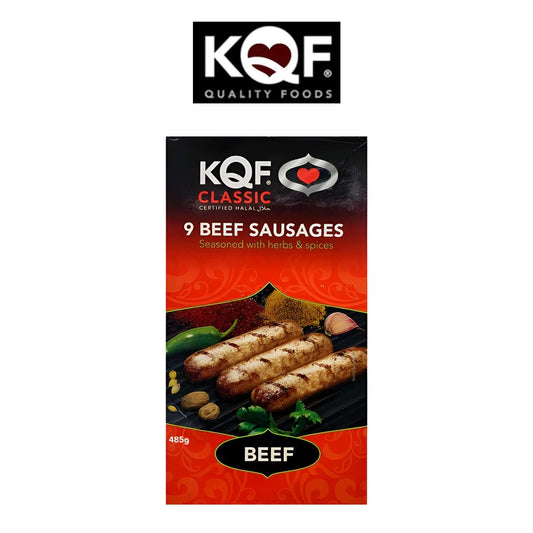 Barkat KQF Classic 9 Beef Sausages with herbs Spice - Halal