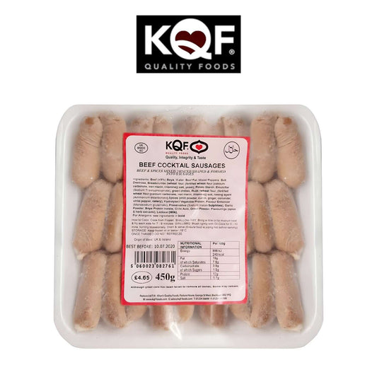 Barkat KQF Frozen Beef Cocktail Sausages with herbs Spice - Halal
