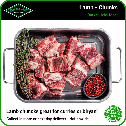 Lamb Boneless Chunks - HMC Barkat Halal Meat