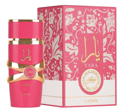 Lattafa Yara Candy Eau de Parfum for Women 3.4 Oz 100ml