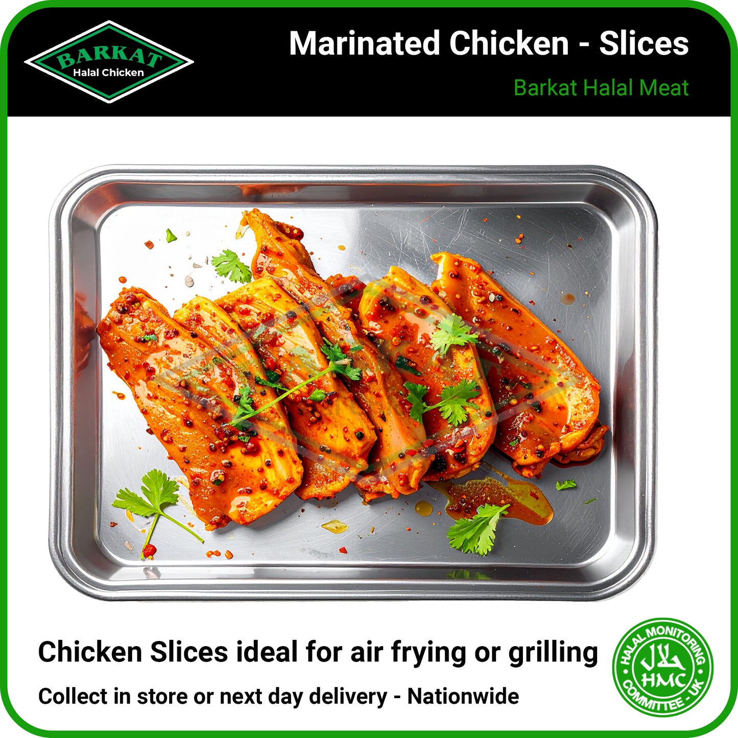 Marinade Chicken Breast Slices - HMC Barkat Halal Poultry