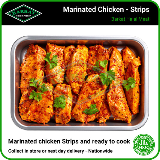 Marinade Chicken Breast Strips - HMC Barkat Halal Poultry