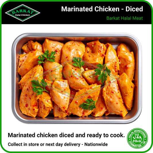 Marinade Chicken Breast Diced - HMC Barkat Halal Poultry