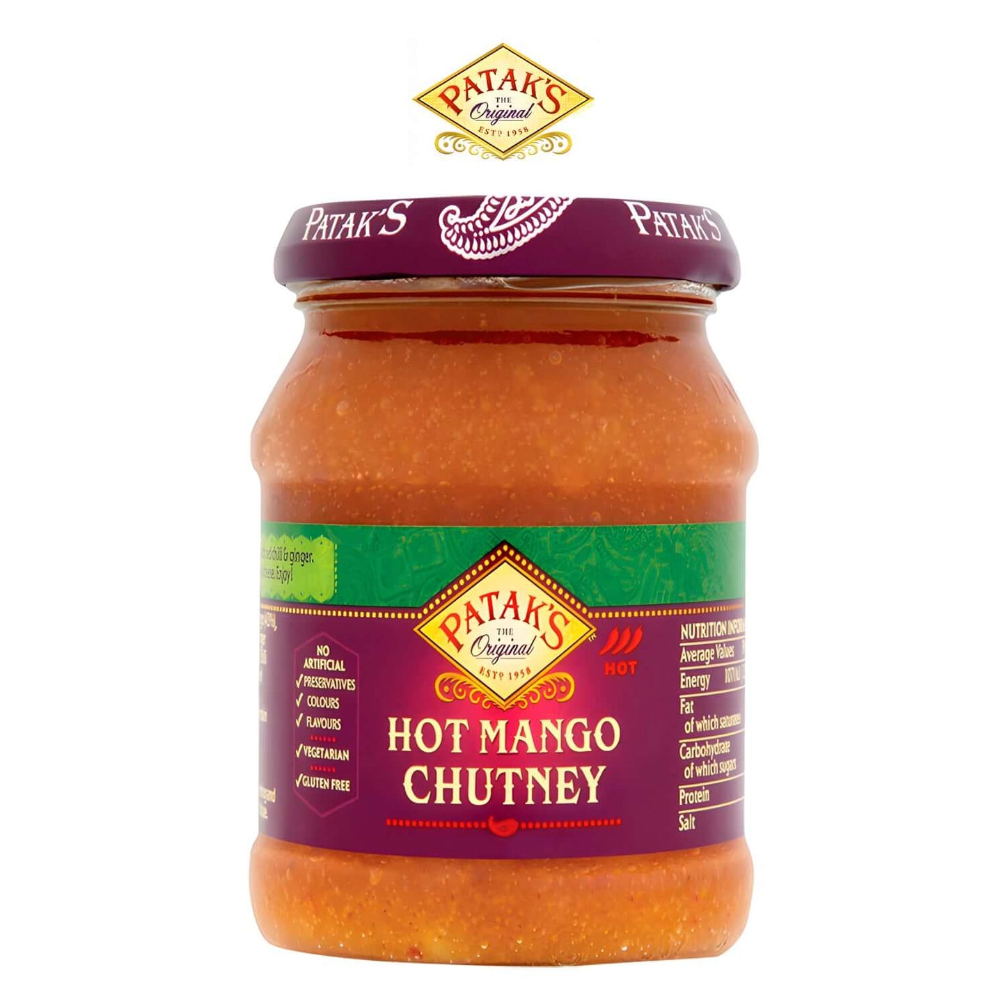 PATAK-MANGO-CHUTNEY-HOT-340g